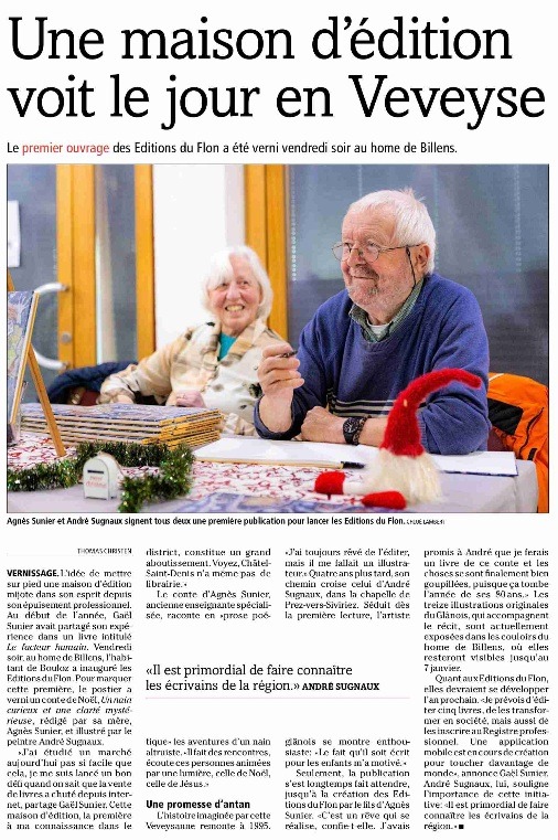Une maison d'édition voit le jour en Veveyse