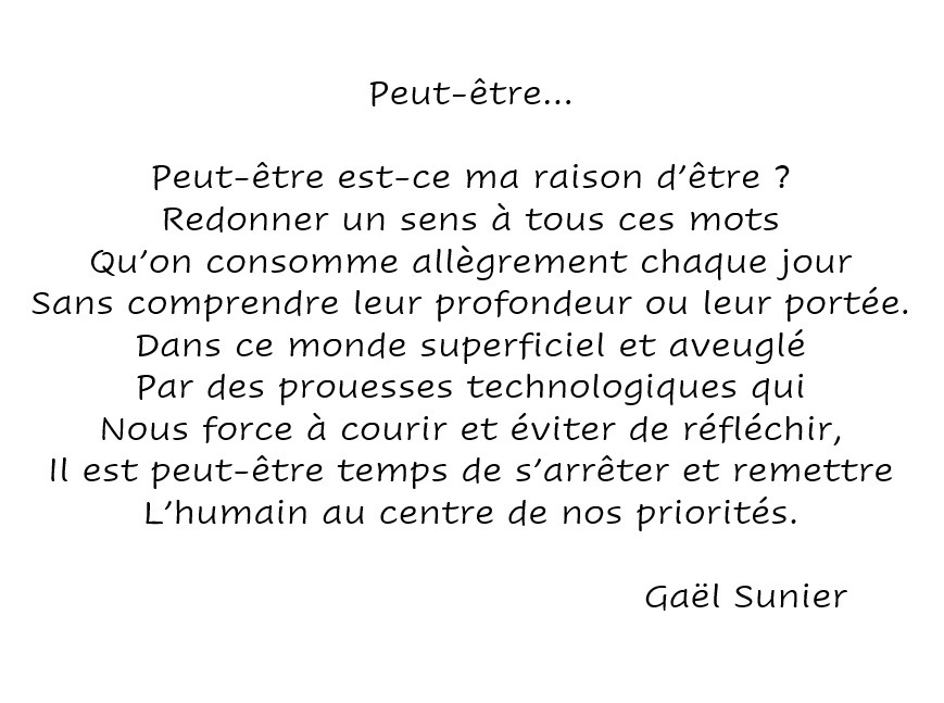 peut etre Citation de Gaël Sunier